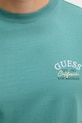 Guess t-shirt męski bawełniany M6GI19.K3051 turkusowy