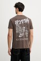 Guess t-shirt męski bawełniany brązowy M6GI35.K3316