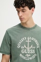 Guess moška bombažna kratka majica zelena M6GI43.K3471