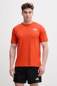 The North Face t-shirt treningowy męski PENTADOME EMBOSSED pomarańczowy NF0A8G87G6L1