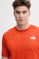 The North Face t-shirt treningowy męski PENTADOME EMBOSSED pomarańczowy NF0A8G87G6L1