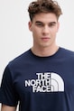 The North Face t-shirt męski z bawełną EVOLUTION granatowy NF0A8B6JI851