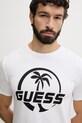 Guess t-shirt męski bawełniany biały F6GI00.J1314
