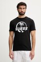 Guess Τοπ t-shirt ανδρικό βαμβακερό μαύρο F6GI00.J1314