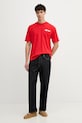 Guess t-shirt męski bawełniany F6GI05.K8HM4 czerwony SS26