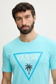Guess Τοπ t-shirt Ανδρικό τιρκουάζ F6GI09.J1314