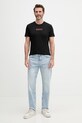 Guess t-shirt męski bawełniany z elastanem EVAN U6GM01.K6YW1 czarny SS26