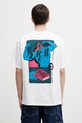 by Parra Why are you here t-shirt męski bawełniany biały 55155