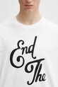 by Parra End the loungechair t-shirt męski bawełniany biały 55160