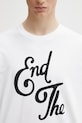 by Parra End the loungechair t-shirt męski bawełniany biały 55160