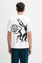by Parra Play ball T-shirt bawełniany męski biały 55270