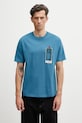 by Parra Hands of time T-shirt bawełniany męski niebieski 55285