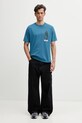 by Parra Hands of time T-shirt bawełniany męski 55285 niebieski