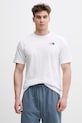 Odzież The North Face t-shirt męski z bawełny MONTE NF0A8GA7FN41 biały