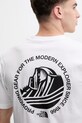 The North Face t-shirt męski z bawełny MONTE NF0A8GA7FN41 biały
