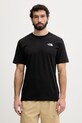 Odzież The North Face t-shirt męski bawełniany MONTE NF0A8GA7JK31 czarny