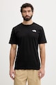 Odzież The North Face t-shirt męski bawełniany MONTE NF0A8GA7JK31 czarny