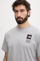 The North Face t-shirt męski z bawełną CELEBRATION szary NF0A8GARCQO1