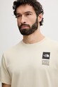 The North Face t-shirt męski bawełniany CELEBRATION beżowy NF0A8GASDOM1