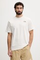 Odzież The North Face t-shirt męski bawełniany SNACK RELAXED NF0A8GB4QLI1 beżowy