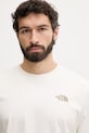 The North Face t-shirt męski bawełniany SNACK RELAXED beżowy NF0A8GB4QLI1