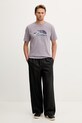 The North Face t-shirt ανδρικό βαμβακερό MOUNTAIN LINE NF0A8GUXG7O1 μωβ SS26