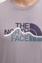 The North Face tričko pánské bavlněné MOUNTAIN LINE NF0A8GUXG7O1 fialová