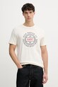 Gant t-shirt męski bawełniany beżowy 2003403