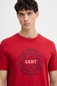 Gant t-shirt męski bawełniany czerwony 2003403