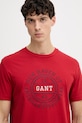 Gant t-shirt męski bawełniany czerwony 2003403