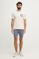 Gant t-shirt męski bawełniany 2003411 beżowy SS26