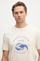 Gant T-shirt męski bawełniany beżowy 2003425