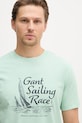 Gant T-shirt męski bawełniany zielony 2003425