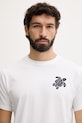 Odzież Vilebrequin t-shirt męski bawełniany PARTISOL PSLCM919 biały