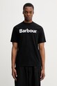 Barbour MTS1406BK31 t-shirt bawełniany męski czarny MTS1406BK31