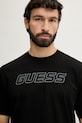 Βαμβακερό μπλουζάκι Guess GUSTAVE μαύρο Z6GI01.K2835