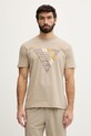 Guess t-shirt męski bawełniany FOLCO beżowy Z6GI09.K2859