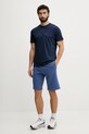 Guess t-shirt męski bawełniany TIBERIO Z6GI13.K2875 granatowy SS26