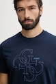 Guess t-shirt męski bawełniany TIBERIO granatowy Z6GI13.K2875