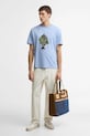 Barbour x Paul Smith Fishing Men's cotton t-shirt MTS1612BL54 blue SS26