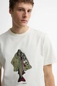 Barbour x Paul Smith Fishing t-shirt męski bawełniany MTS1612WH32 biały