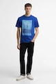 Barbour x Paul Smith Scoop t-shirt bawełniany męski MTS1613BL51 granatowy SS26