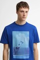 Barbour x Paul Smith Scoop t-shirt bawełniany męski MTS1613BL51 granatowy