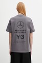 Odzież Y-3 F1 LOGO SS TEE t-shirt bawełniany męski KS4838. szary