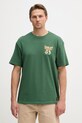 Ρούχα Hurley T-shirt ανδρικό βαμβακερό HSP26MMTS09554 πράσινο