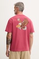 Hurley T-shirt męski bawełniany różowy HSP26MMTS09553