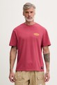 Odzież Hurley T-shirt męski bawełniany HSP26MMTS09553 różowy