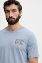Hurley t-shirt męski bawełniany niebieski HSP26MMTS08557