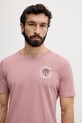 Hurley t-shirt męski bawełniany różowy HSP26MMTS09552