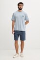 Hurley t-shirt oversize męski bawełniany ETAM MTSEUET0005 niebieski SS26